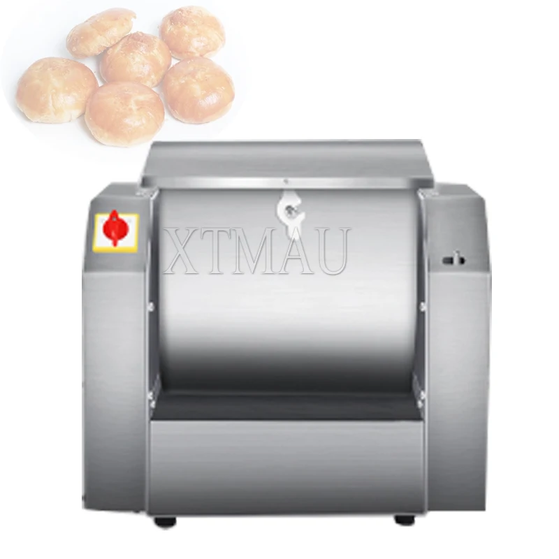 

220V Electric Dough Kneading Machine 10Kg Flour Mixers Commercial Food Spin Mixer Stainless Steel Pasta Stirring Making Bread