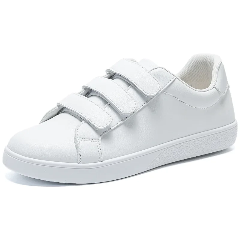 Flat Men's Leather Shoes Look&loop Casual Skateboard Shoes Men Korean Version Fashion Vulcanized Shoes High Quality Men Loafers 6