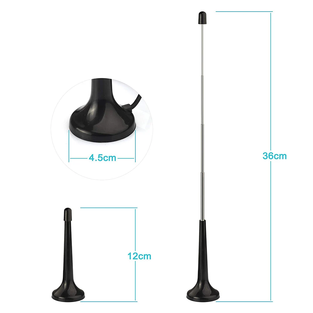 Indoor FM Radio Antennas with 3 Adapter TV Antenna Indoor 75 Ohm DAB Radio Replacement Antenna for Home Stereo Receiver