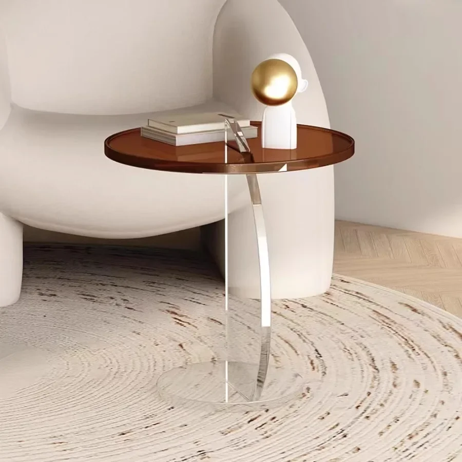 

Home Coffee Table Modern Living Room Bedroom Unique Coffee Table Ornament Korean Nordic Round Acrylic Mesa Centro Room Decor