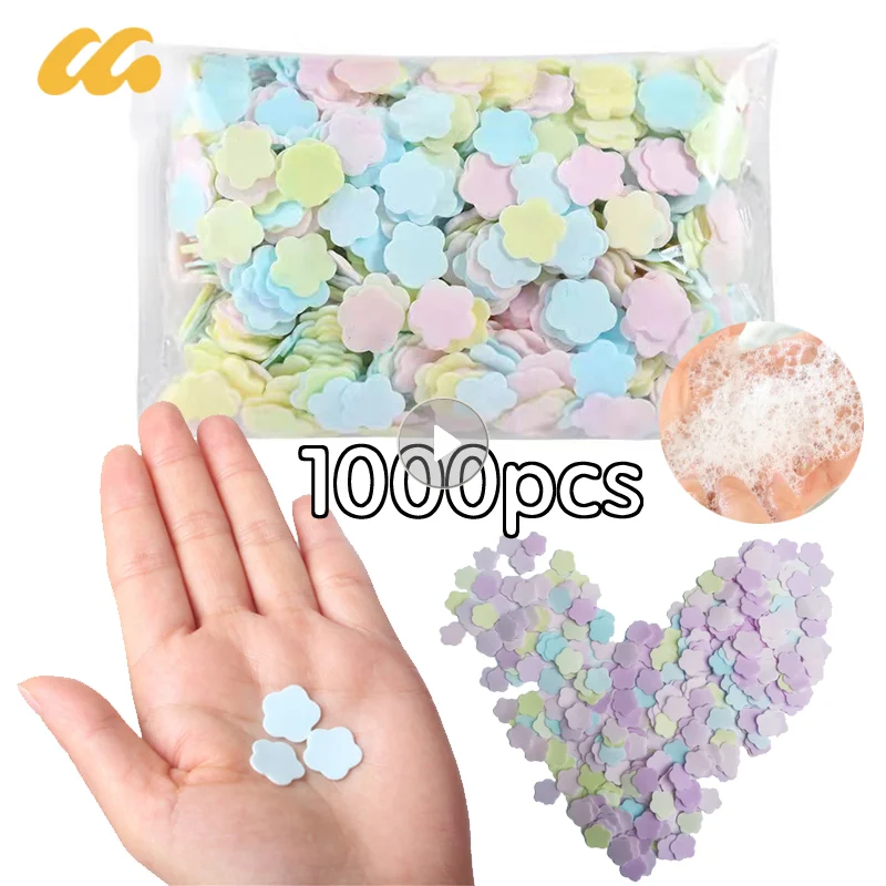 Soap Sheets Disposable Paper Soap Mini Petals Hand Washing Table Flakes Washing Toilet For Bathroom Outdoor Travel Soap Paper