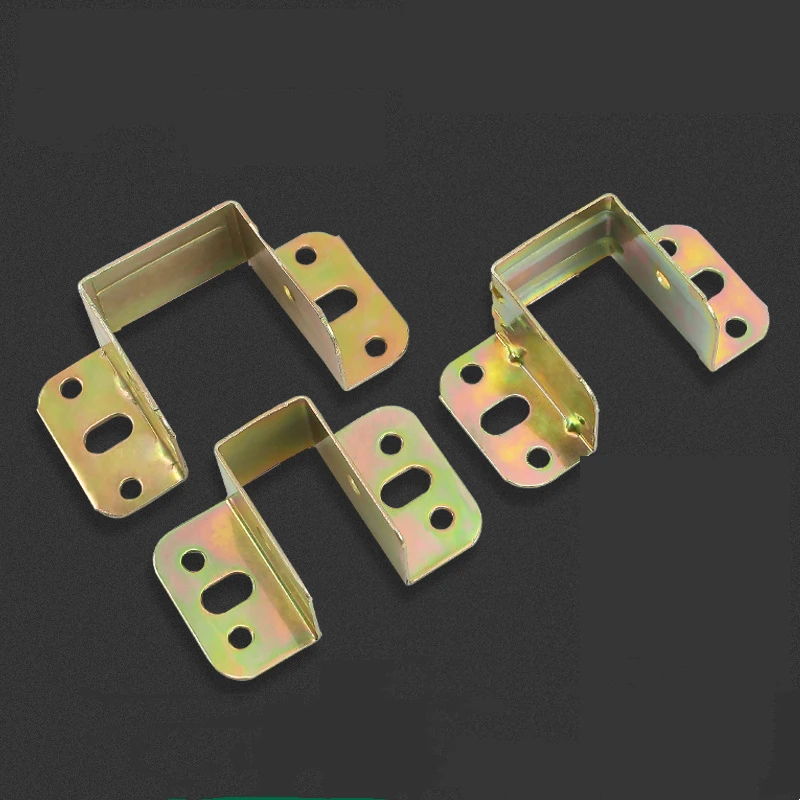 Stainless Steel Angle Bracket Furniture Hardware Angle Bracket Angled Furniture Hardware Angle Connector 5Pcs Metal Thickened Bed Corner Bed Beam Support Hinges Hook Corner Code Furniture Hardware Accessories