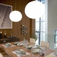 Creative White Glass Globe Pendant Light 2