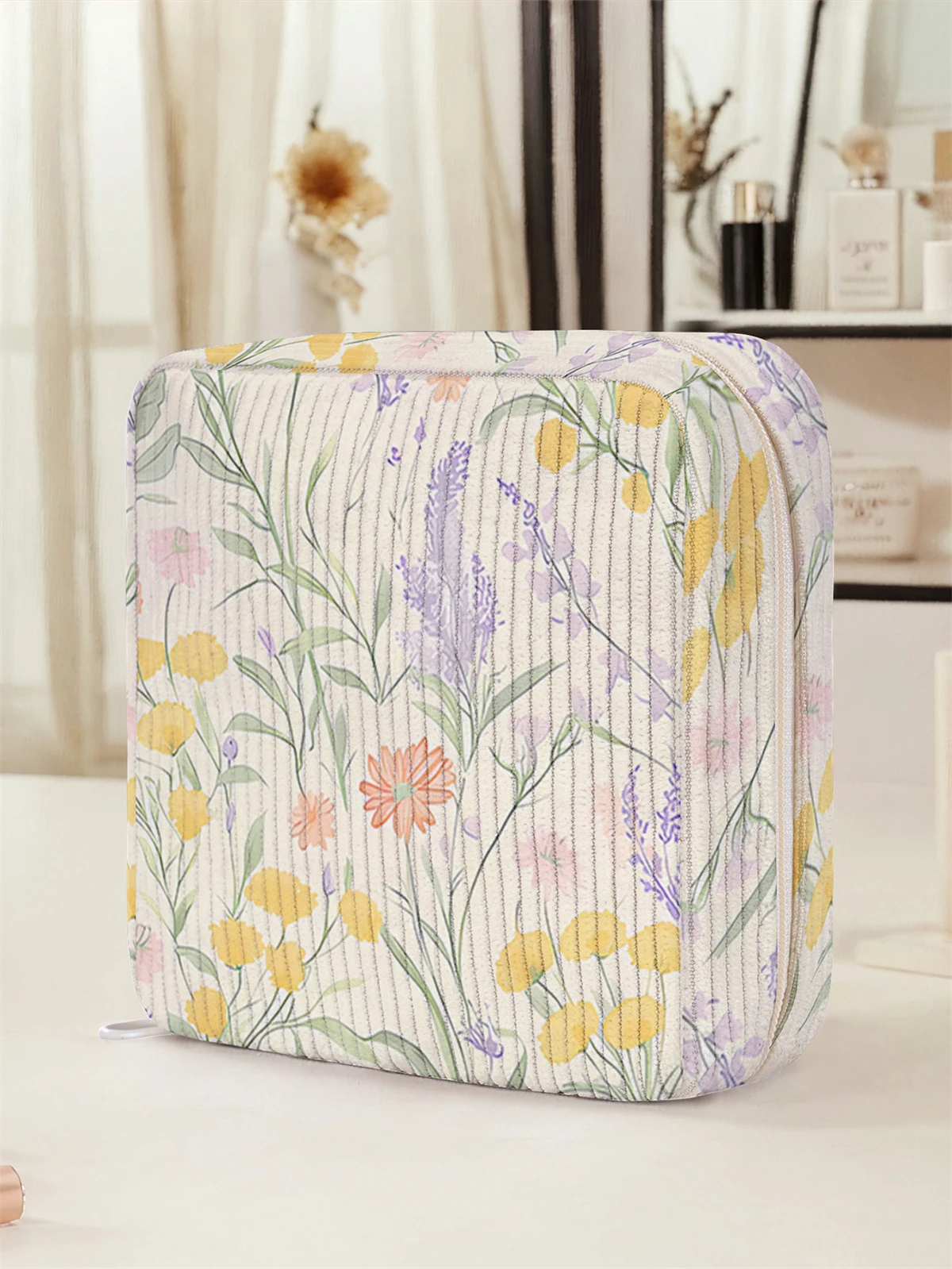 Floral pattern printed sanitary napkin storage bag, women's lightweight tissue bag, sanitary tissue bag