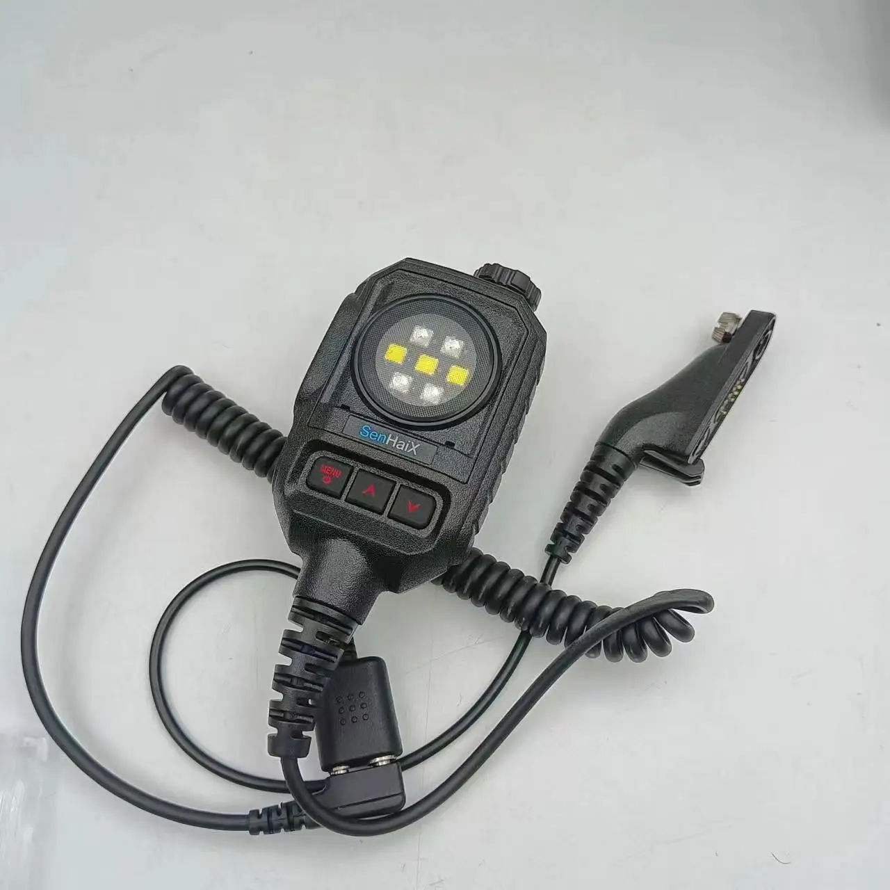 microphone With lighting and flash function Volume adjustment for motorola DP4801e walkie talkie