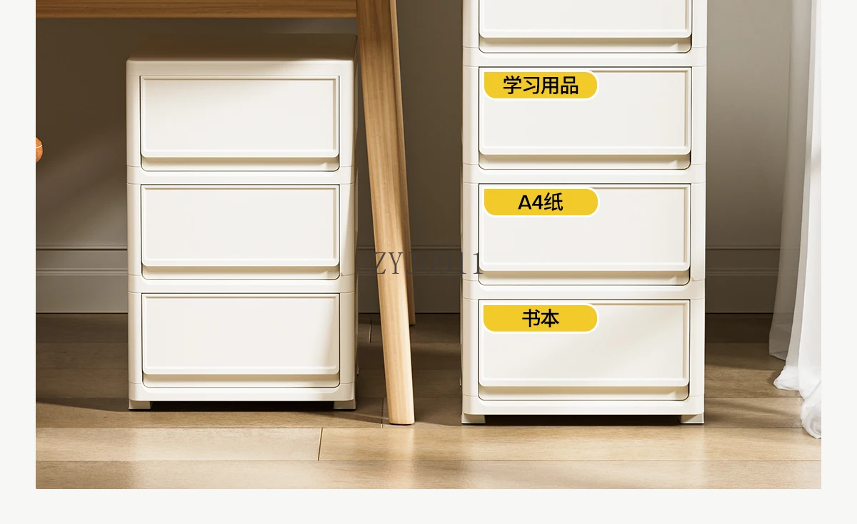 Children's room bedside table Cream wind partition Storage drawer cabinet Bedside storage cabinet