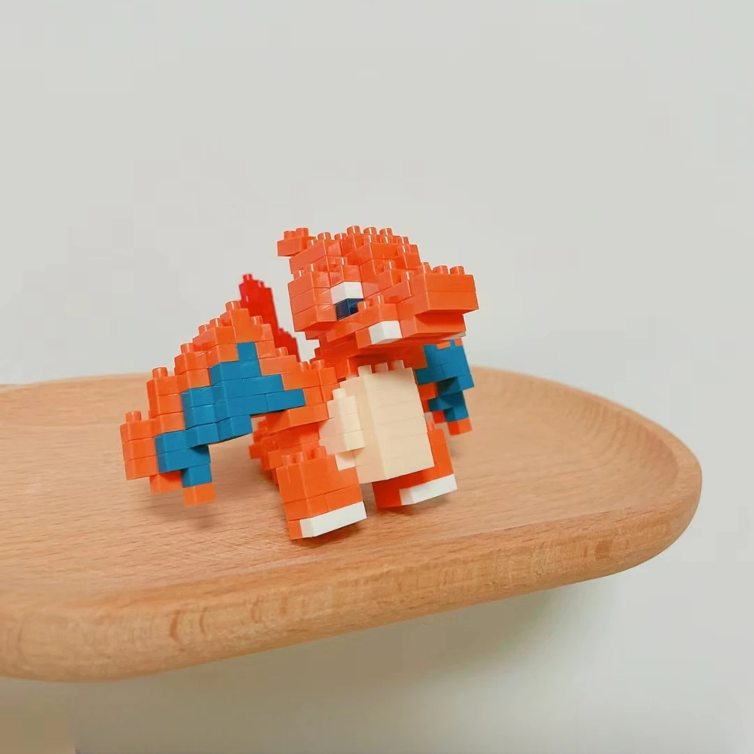 Фото Маленький Мультяшные блоки Nanoblock с покемоном, Charizard Kyogre Groudon Rayquaza, модель, образовательная графика для детей, подарок на день рождения, игрушки №4