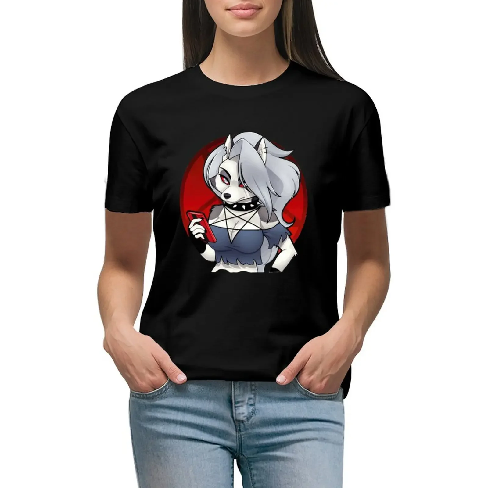 

loona helluva bosszy T-shirt hippie clothes korean fashion tees Women's cotton t-shirt