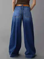 Jean ample à jambes larges pour femme – Pantalon en jean décontracté et décontracté pour un style sans effort 5