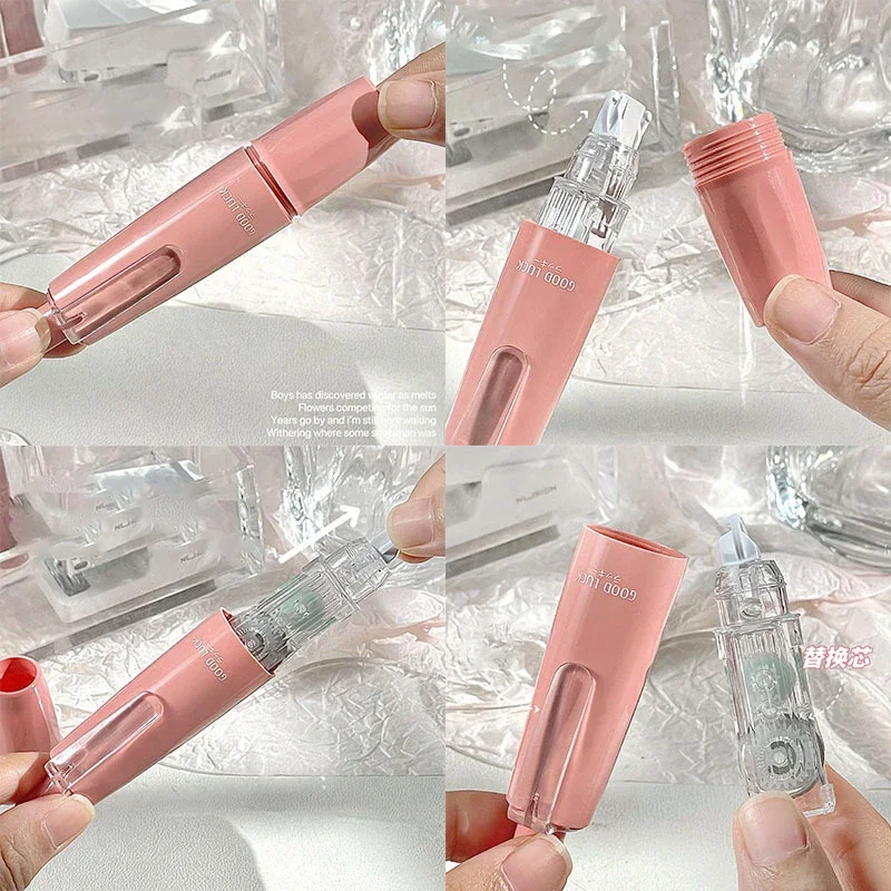 Correction Tape 5mm*6m Press Type Correction Tapes Kawaii White Out Correction Band School Kids Gifts Cute Corrector Tool Office Supplies
