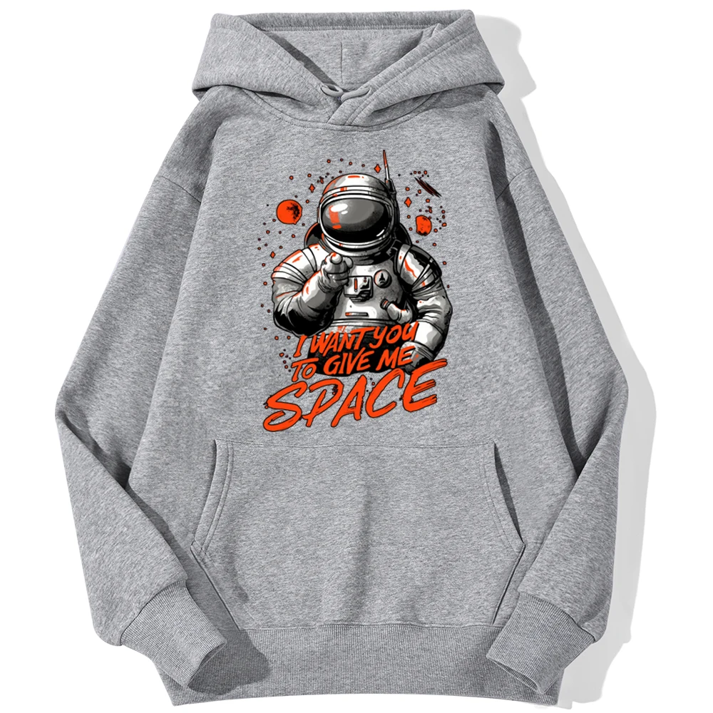 

Space astronaut Printed Pullover i want you to give me space Sweatshirts Hoodie Hip Hop Casual Hoodies Fleece Warm Streetwear