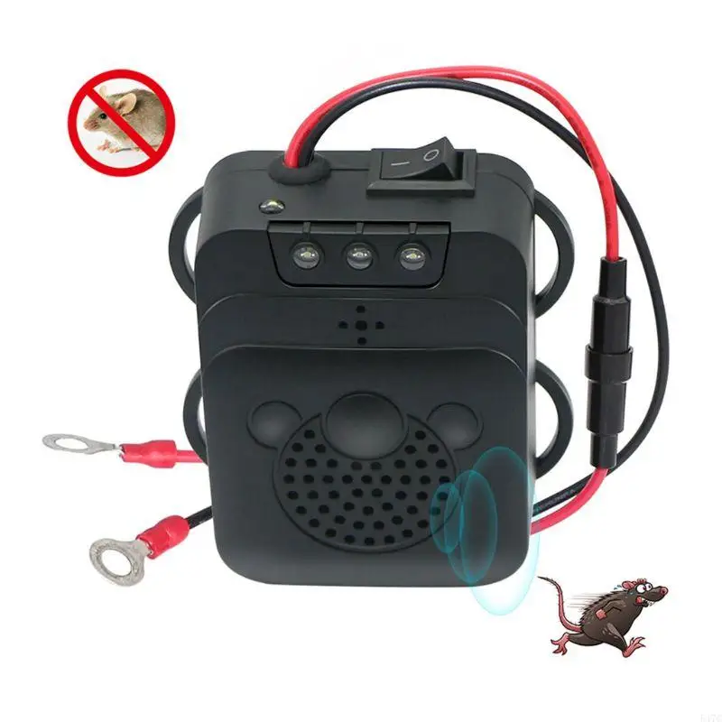 547C Ultrasonic Vehicle Animal Repeller Mouse Expeller Low Power Car Engine Compartment Cockroach Keep Marten Away