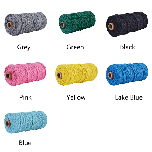 100 Méteres Textil Art Pamut Zsinór Gobelin Kötél Csavart Makrame Húr Esküvői Ellátás Kézzel Készített Otthoni Tartós Színes Kézműves Barkácsolás Varrás - Image 5