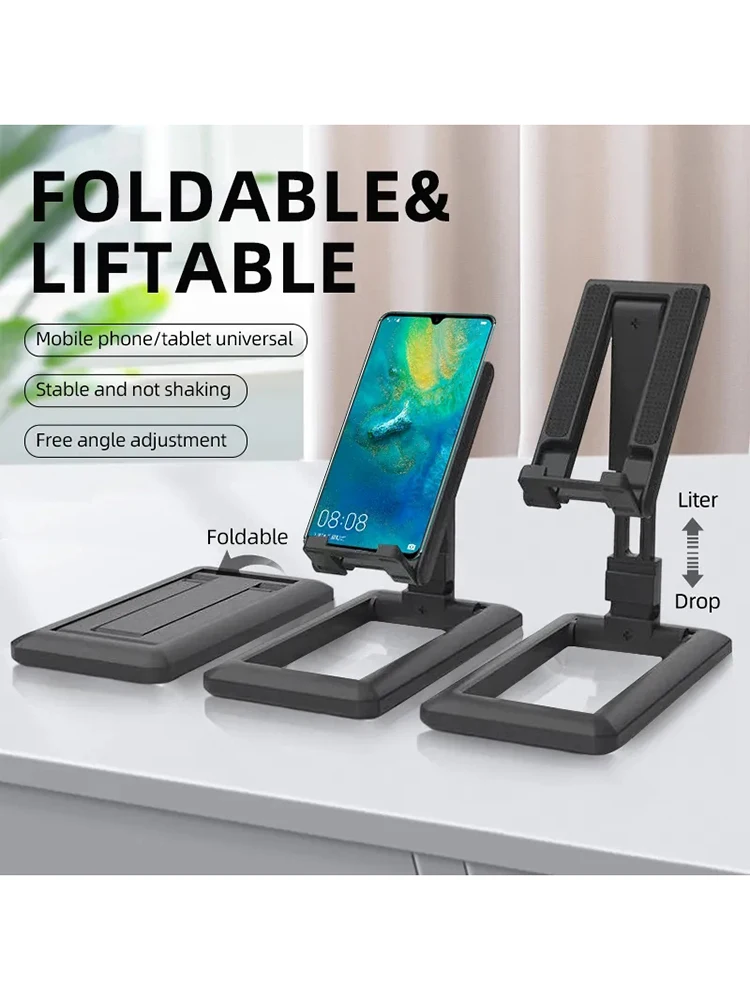 접이식 태블릿 휴대폰 데스크탑 거치대, 아이패드 아이폰 삼성 데스크 폰 스탠드, 조정 가능한 데스크 브래킷, 스마트폰 스탠드 