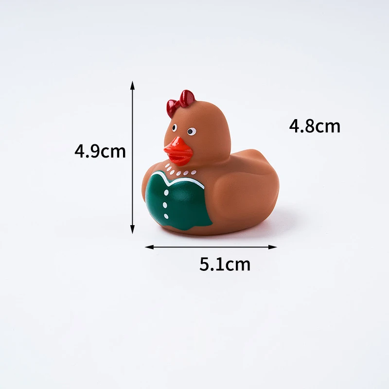 Christmas Gingerbread Man Rubber Duckies Toys Gingerbread Man Theme Party Decor Small Funny Rubber Ducks for Xmas 6