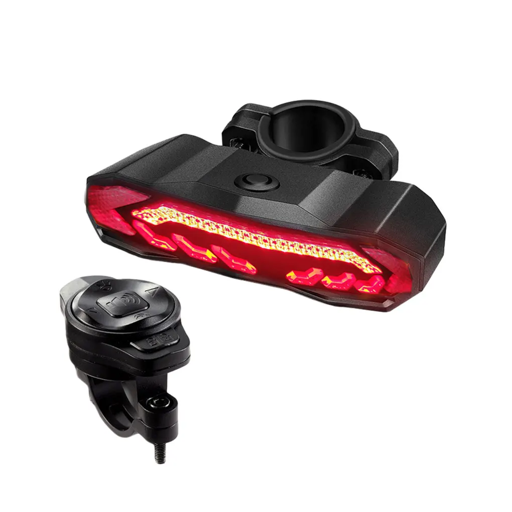 

Black Convenient Tail Light Alarm Safety And Comfort For Bike Riders Lightweight Waterproof Bike Tail Light For bike