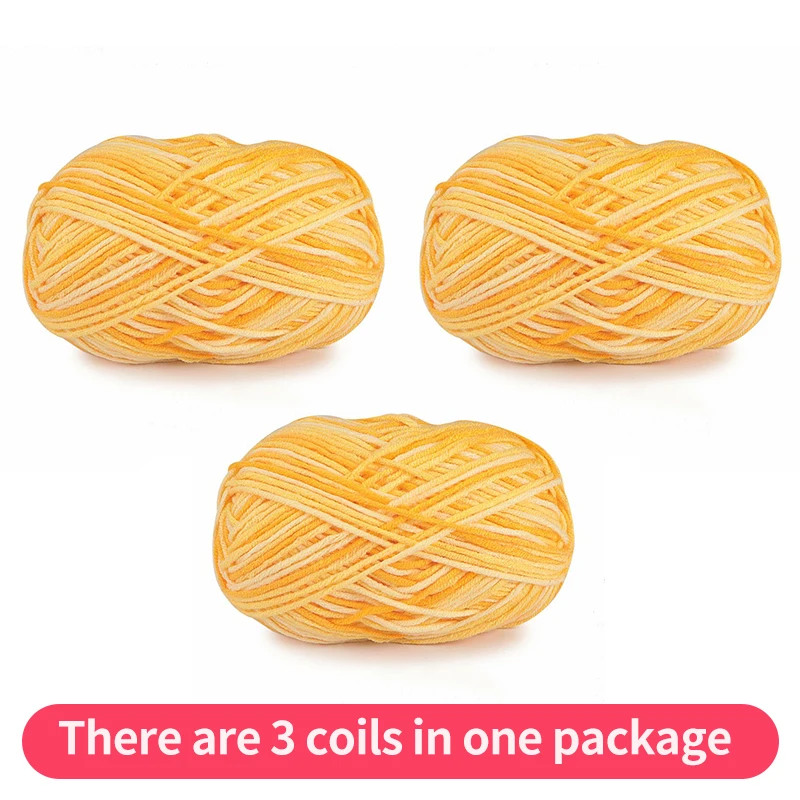 Colorful Gradient Yarn, 150g Milk Cotton for Handwoven Sweaters, Hats & Scarves