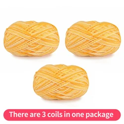 Colorful Gradient Yarn, 150g Milk Cotton for Handwoven Sweaters, Hats & Scarves (02 Yellow and White)
