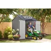 Resin Outdoor Storage Shed With Floor (7 x 7 Ft), Weather Resistant, Gray, Organization for Home/Backyard/Garden Tools 5