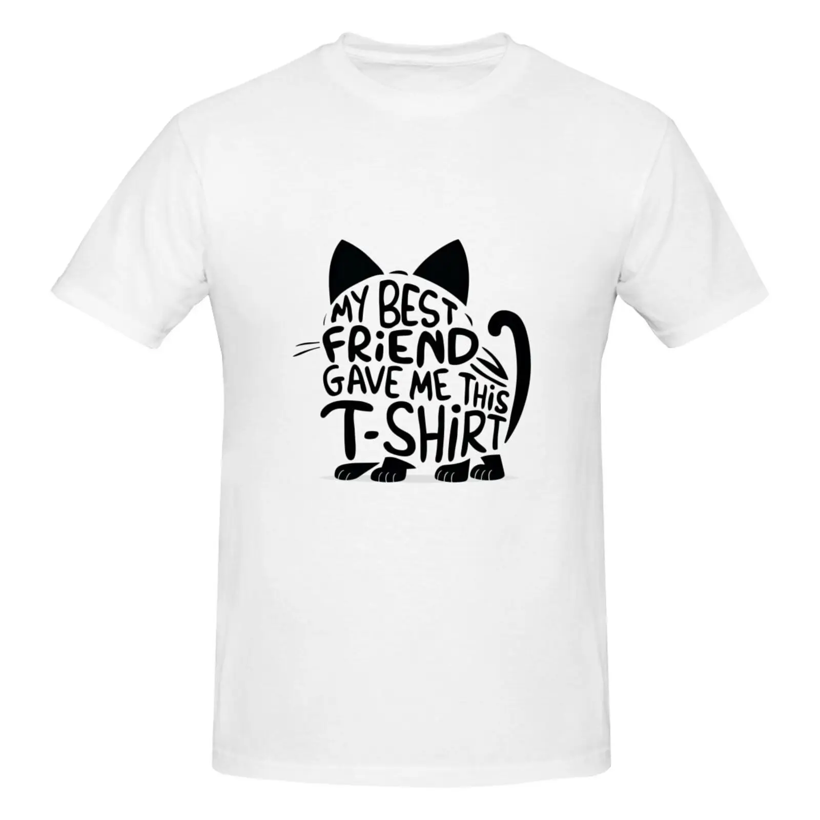 

Creative Cartoon Cat Pattern Men's Fashion Casual T-shirt