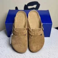 Nouvelles sandales en cuir pour hommes et femmes 2026 - Printemps Automne, style décontracté rétro, antidérapantes, chaussures de plage confortables 6