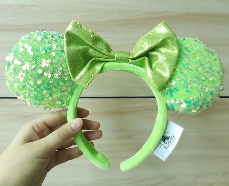 

Disney Parks Green Shell Sequins Minnie Mouse Ears SHDR Edition Headband