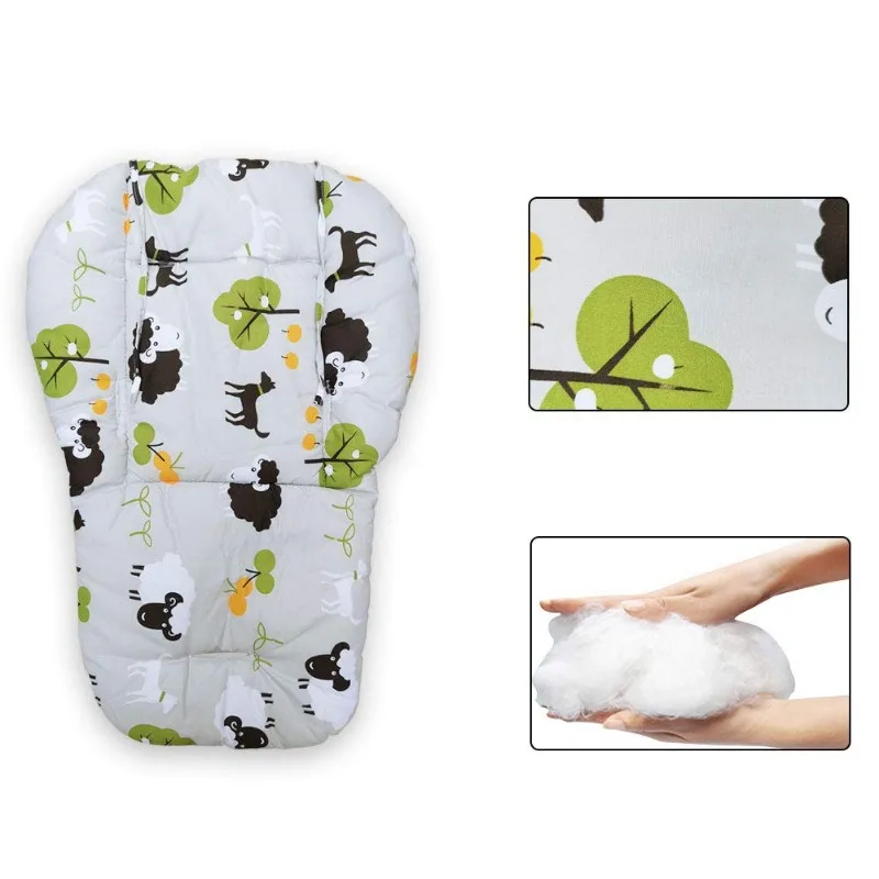 Baby High Chair Cushion High Chair Pad Seat Cushion Soft Baby Dining Chair Liner Mat Animal Cartoon Lightweight Breathable - 3