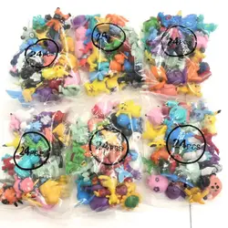 NewTAKARA TOMY – lot de 24 figurines Pokemon de Styles différents, 2.5 3cm, 24 pièces/sac, cadeaux d'anniversaire pour enfants, 2022 