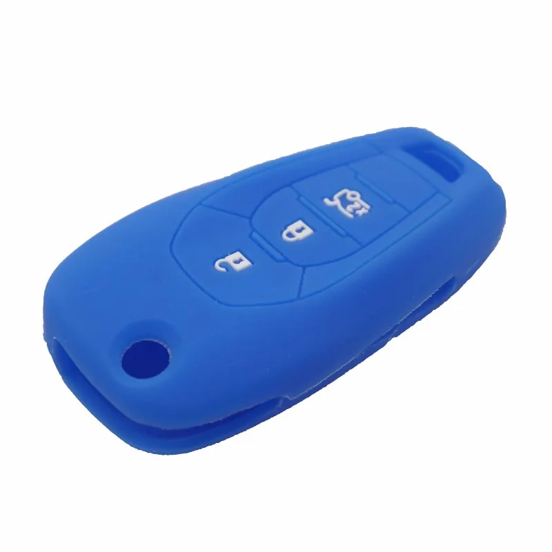 Silicone Car Key Cover FOB Case for Chevrolet Chevy Cruze 4 Buttons Flip Remote Key Holder