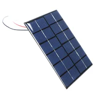 Panneau solaire 2W 6V, panneau de cellules solaires en polysilicium, batterie externe Portable à haute efficacité pour l'éclairage domestique de petite taille 6