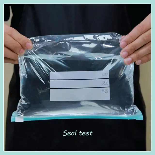 Sac à fermeture éclair réutilisable, sac de rangement Transparent de qualité alimentaire avec fermeture éclair, récipient en plastique de scellage, congélateur de voyage, cuisine de Camping 4