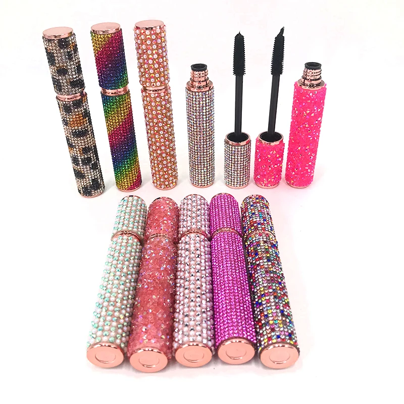 

Hot Sell Glitter Rhinestone Long Lasting Waterproof Mascara Sweat-proof Curling Makeup Mascara