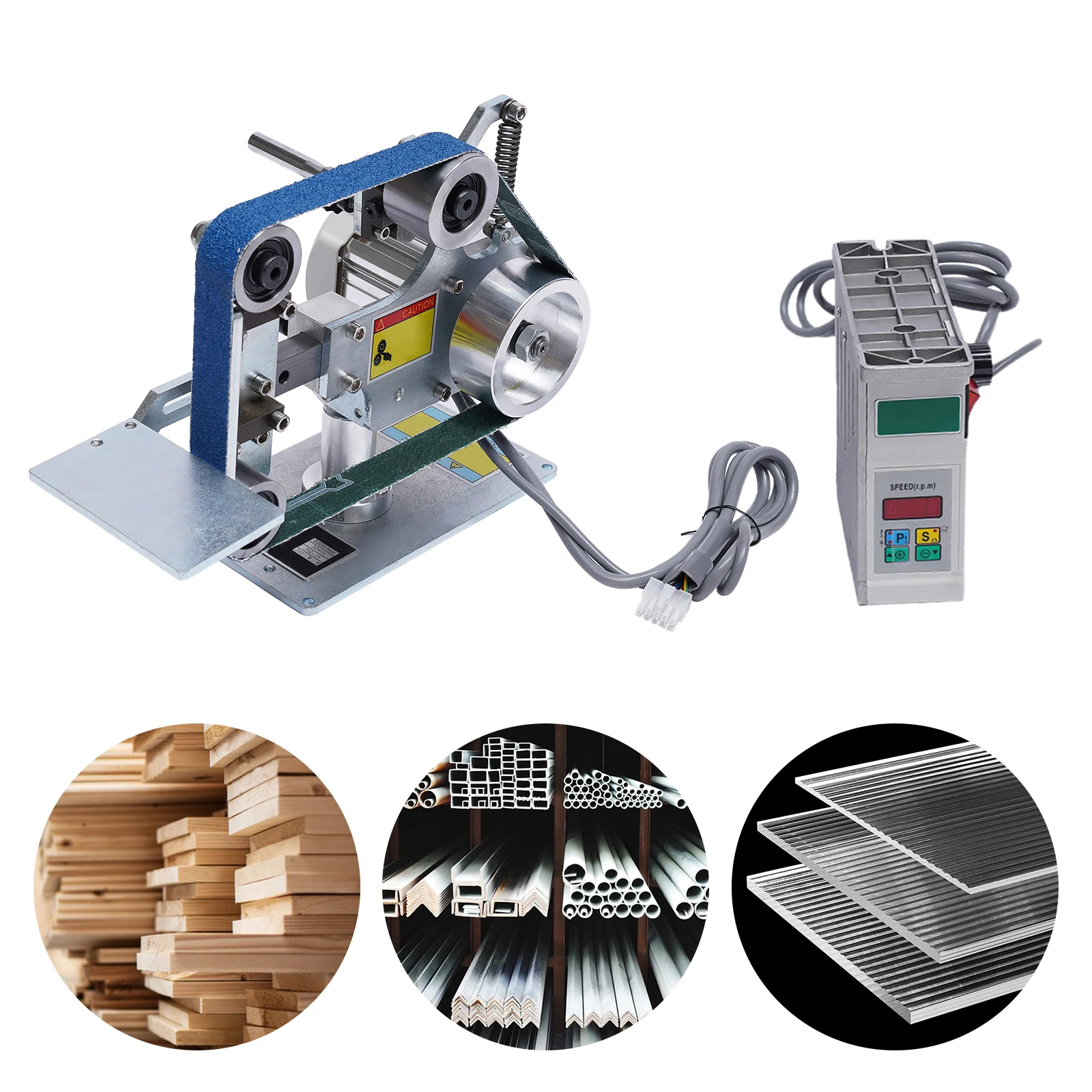 Multi-function Desktop Belt Machine with Brushless Motor 762x25MM Belt Sander  Sharpener Polishing Grinding Machine 2