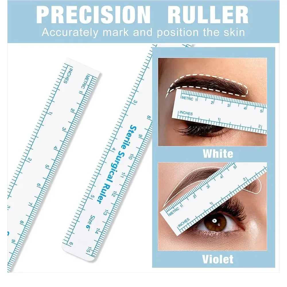 Disposable Sterilized Package With Ruler Medical Surgery Permanent Makeup Body Tattoo Piercing Scribe Skin Marker Pen 10Pcs