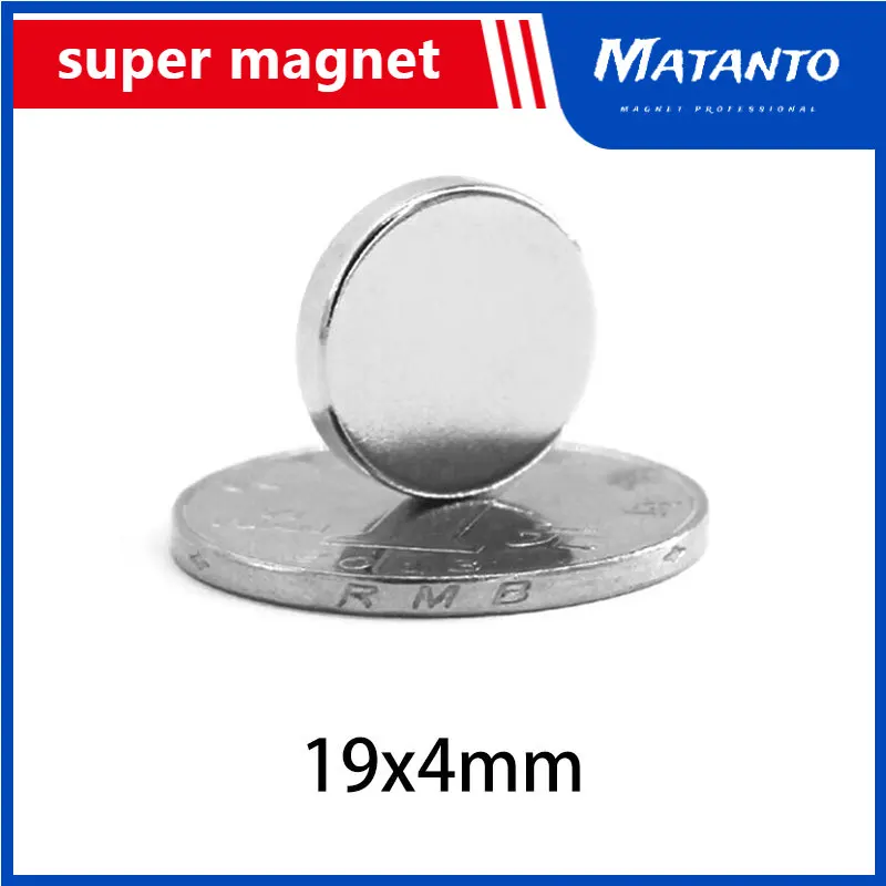 

2/5/10/20/50PCS 19x4 mm Strong Round Magnets 19mm x 4mm Permanent Neodymium Magnet 19x4mm Disc Search Magnet 19*4 mm N35