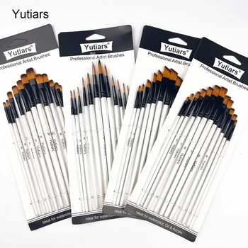 Nylon Hair Wooden Handle Paint Brushes 1