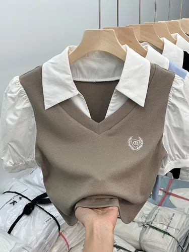 여자, 편안한 레트로 반팔 반팔 셔츠로 여름을 더 시크하게 추천