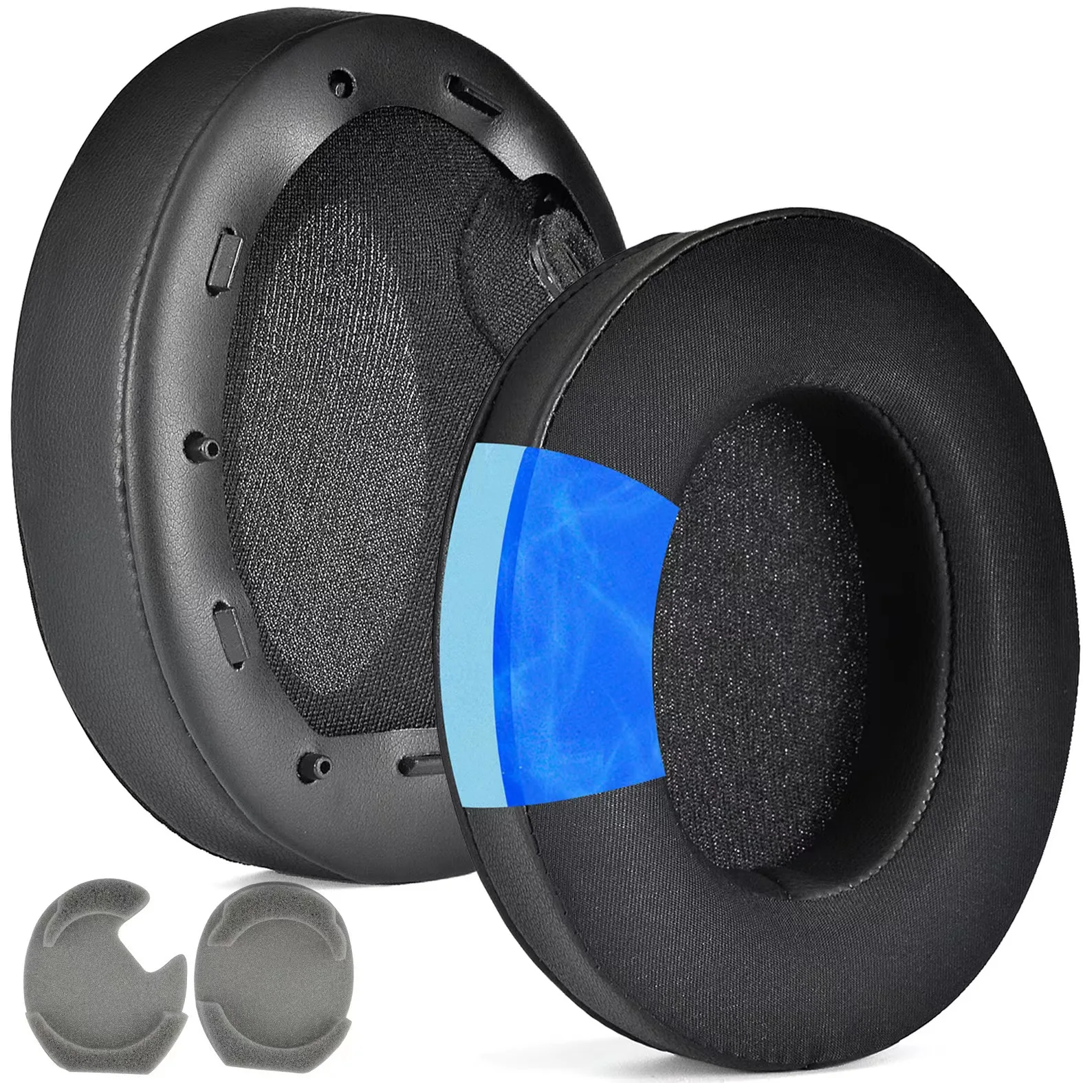Cooling Gel Replacement Ear Pads with Protein Leather Cushion