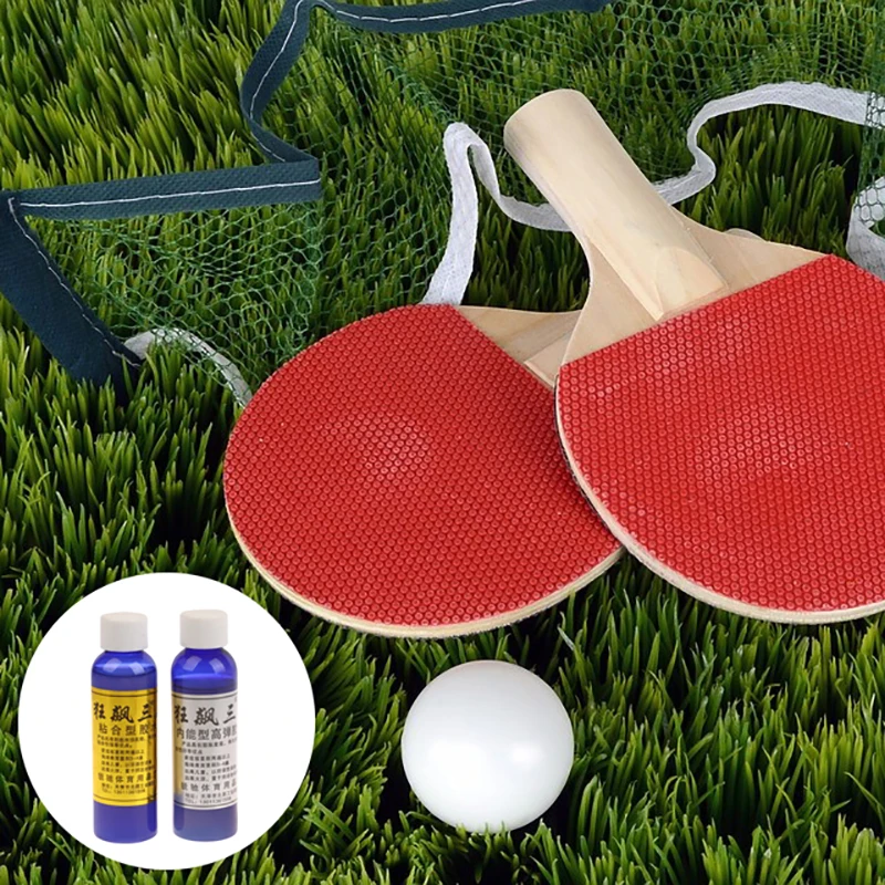 Ping-Pong Racket Glue 60ML With Brush Professional Rubbers Table Tennis Racket Liquid PingPong Speed Glue Accessories table tennis glue