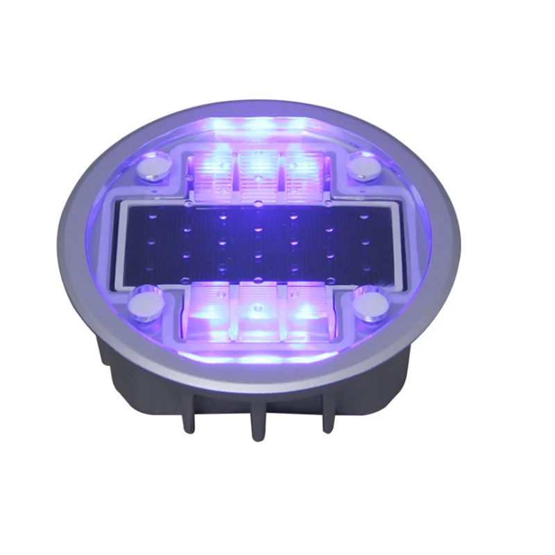 IP68 Waterproof Aluminum Pressure Resistant LED Solar Powered Road Stud Light Reflective Ground Warning Lamp