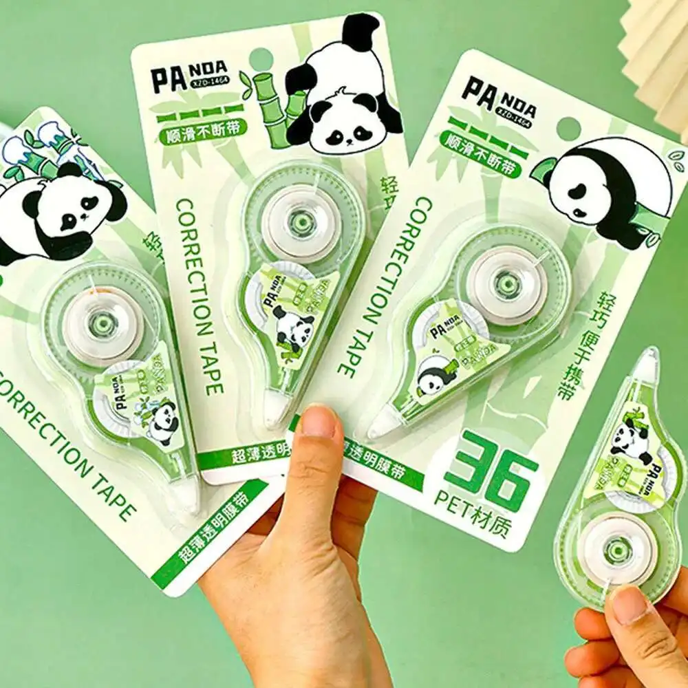 Lytwtw's Mini Cartoon Panda Large Capacity Correction Tape Tools School Office Corrector Stationery Sweet Supplies 1 Pcs correction tape correction supplies