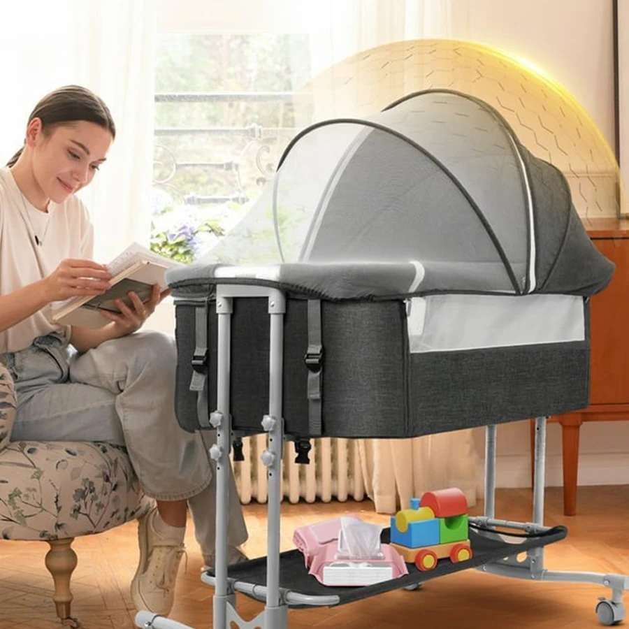 Baby Cradle Bed Mosquito Net Portable Foldable Infant Crib Mesh Mosquito Net Summer Indoor Control Insect Netting Cribs for Baby - 3