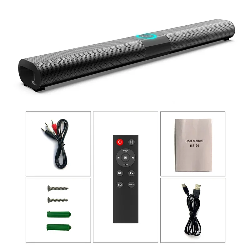 Altoparlante Wireless Bluetooth Soundbar Subwoofer Rgb Color Light Surround Stereo Home Theater Telecomando Tv Bluetooth Soundbar