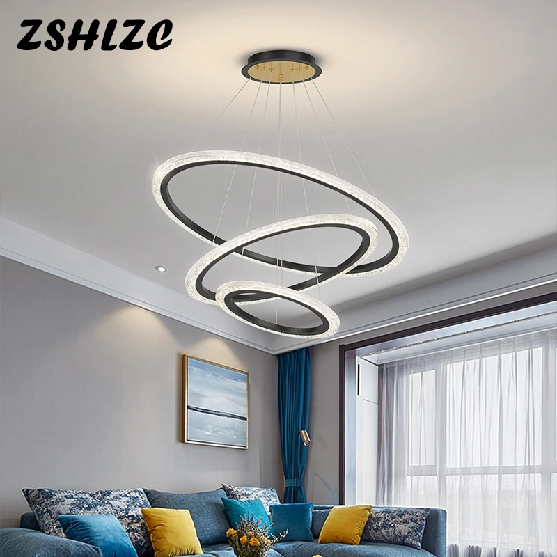 

Modern Led Pendant Light 40 60 80cm 3Rings Chandelier Pendant Lamp for Dining room Living room Kitchen Bedroom Lighting Fixtures