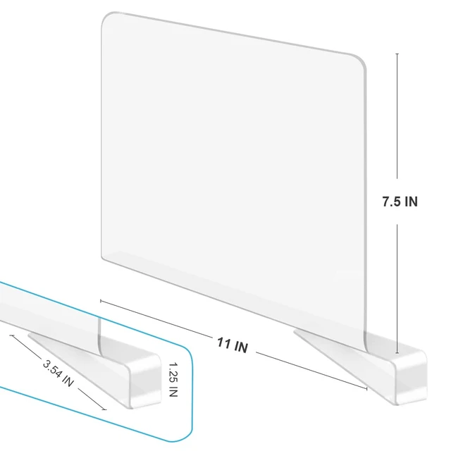 Shelf Dividers Closet Organizer Clear Acrylic Partition Separators  Bookshelf Cabinet Closet Dividers for Kitchen Bedroom Study - AliExpress