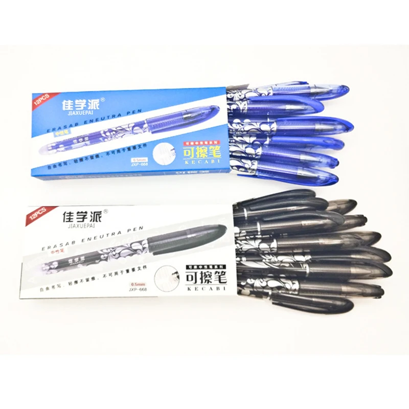 지울 수 있는 프로모션 펜 세트, 세척 가능한 핸들, 블루 블랙 쓰기 젤 펜, 학교, 사무실, 문구 용품, 어린이 지울 수 있는 펜
