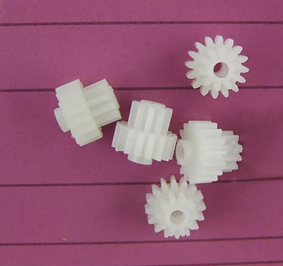 Description Picture 4 of item5-100pcs Modulus 0.5 Plastic Shaft Double Layer Gears 0.5M Reduction Bilayer Wheels Toys DIY Part Accessories