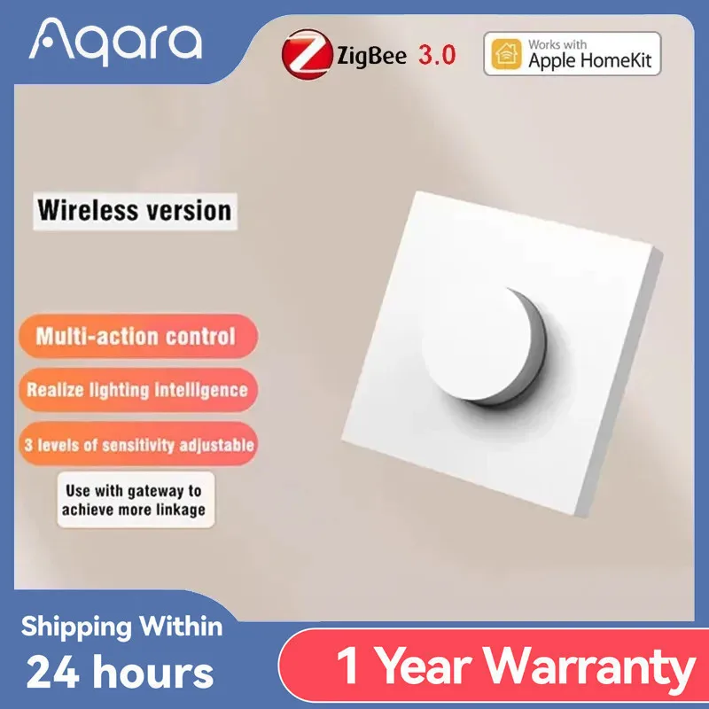 

New Aqara Smart Dimmer Switch H1 Wireless Rotary Switch Intelligent Adjustment Light Brightness Zigbee 3.0 Work for APP Homekit