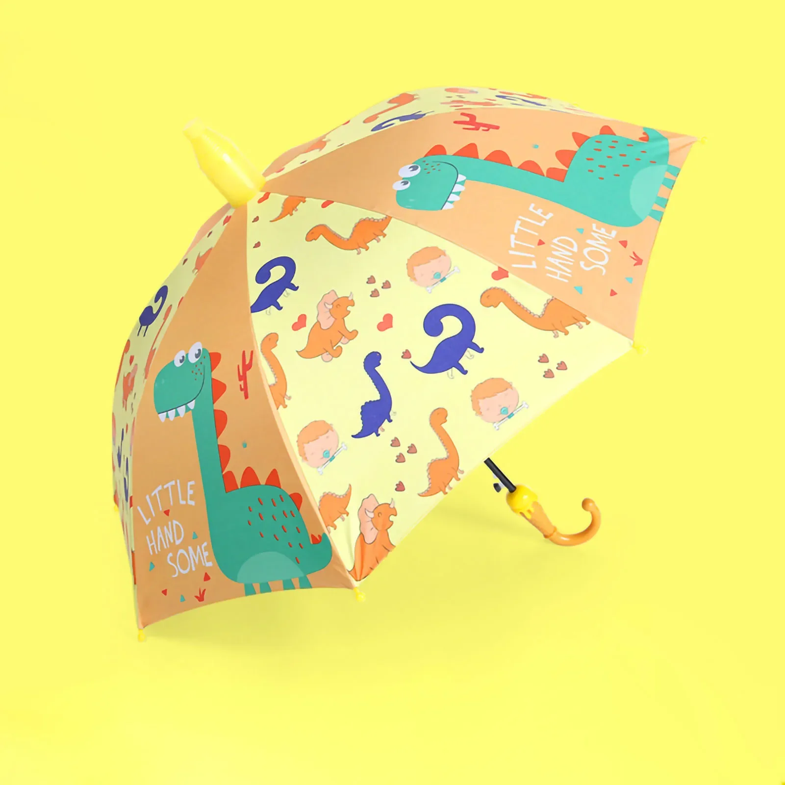 Cartoon Long Handle Umbrella Fully Automatic Cute Patterns Dual Use Children Umbrella For Kids Kindergarten