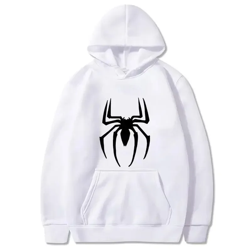 

2024 New Men's Hoodie Street Fashion Spider Print Sweatshirt Fleece Hoodie Ladies Casual Funny Anime Movies Loose Hoody